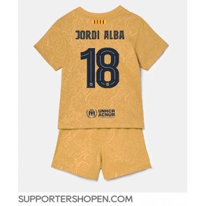 Barcelona Jordi Alba #18 Bortatröja Barn 2022-23 Kortärmad (+ korta byxor)